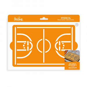 Sablon Plastic Decor Top, Basketball Court Model, 30 x 20 cm - Img 3