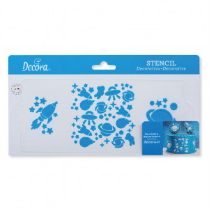 Sablon Plastic Lateral Decor Spatial, 25 x 10 cm - Img 3