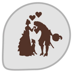 *Sablon Plastic Round Round Decor Vintage Love Ø 26 cm