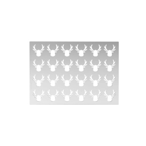 Sablon szilikon Rudolph - 24 dekoráció 4 x 4 x H 0.2 cm - Img 2