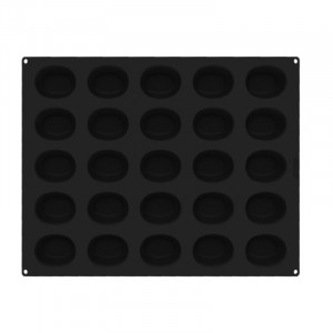 Savarin szilikon ovális Savarin forma 8,8 x 6 x H 3,5 cm, 25 üreg, 130 ml (SQ091) - Img 2