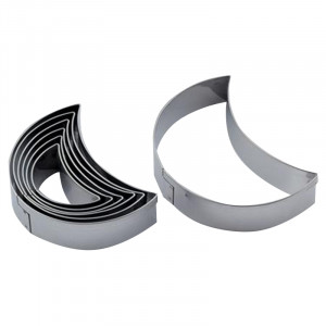 Semiluna - Stainless Steel Cutters Ø 4.2 - 8.6 x H 2 cm, Box 7 pcs - Img 1