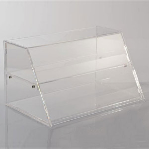 Serving or Buffet Bench with 2 Shelves, Transparent Plexiglas, 49.5 x 31 x H 27 cm - Img 2