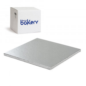 Set 10 Platouri Tort Patrate Argintii, 45 x 45 x H 1.2 cm