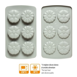 Set 2 Forme Silicon Floare 2.87 - 3 x 1.65 - 1.75 x H 0.1 - 3.5 cm, 6 cavitati - Img 5