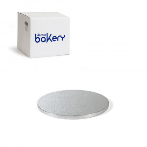 Set of 10 Silver Round Cake Plates, Ø 25 x H 1.2 cm