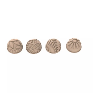 Set of 4 Stamps for Hemispherical Praline Moulds, Ø 3.1 x H 1.6 cm - Img 3