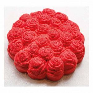 Silicon Cake Tin 3D Bouquet of Roses Ø 18.5 x H 6 cm, 1100 ml - Img 1