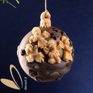 Silicon Christmas mould - 3D Globe with Angels, Ø 8 cm - Img 1