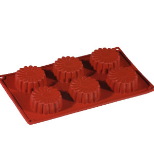 Silicon Daisy mould Ø6.8xh2.7cm, 6 cavities