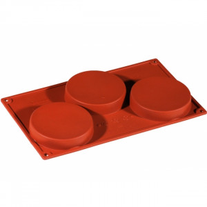 Silicon discs Ø10.3xh2cm, 3 cavities