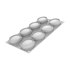 Silicon Macaron mould Ø 6.5 x H 4 cm, 8 cavities x 110 ml - Img 4