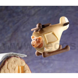 Silicon mould 3D Helicopter, 8.5 x 6.5 x H 5.5 cm - Img 2
