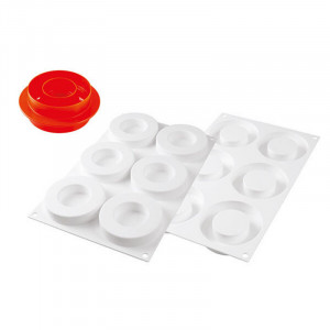 Silicon Ring mould Ø 8.5/5 x h 1.8 cm, 6 cavities (2 moulds) - Img 2