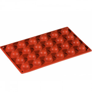 Silicon Semi-spherical mould Ø3xh1.7cm, 24 cavities
