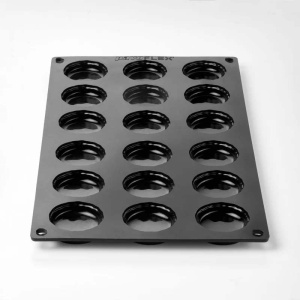 Silicone Macaroon mould kit 2 x 18 cavities, Ø 4 x H 2.5 cm, 30 ml - Img 3