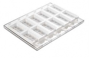 Silicone mould Choco Stick Ice Cream, 2 silicone moulds x 6 cav. 9.2 x 4.8 x H 2.4 cm, 90 ml, 50 sticks - Img 2
