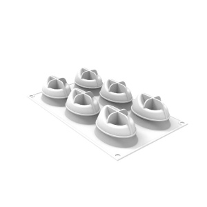Silicone mould Nebula 85, 7.5 x 5.2 x H 4.7 cm, 6 cavities x 85 ml - Img 3