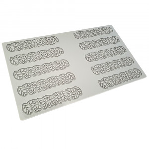 Silicone mould PavoDecor Leaves Elongated Shape, 10 cavities 12 x 2.6 x H 0.2 cm, 3.4 ml - Img 2