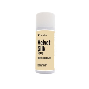 SPRAY VELVET Silk - оцветител за храна "Бял шоколад", 400 ml