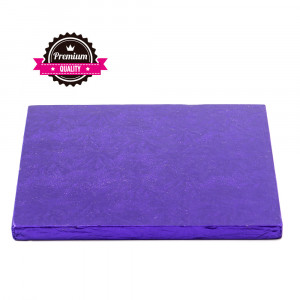 Square Cake Platter Purple, 40 x 40 x H 1.2 cm - Img 1
