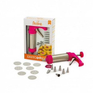 Stainless Steel Biscuit Pistol with 13 Treads and 8 Nuts, Ø 6 x W 21 cm - Img 3