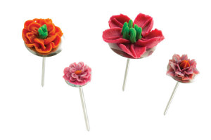 Stainless steel flower mould Ø2.1cm, set 3 pcs - Img 2