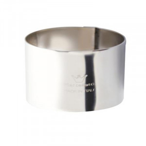 Stainless steel round Ø 14 x H 6 cm - Img 1