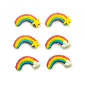 Sugar Decor - Rainbow R 4.5 cm, 2 designs, 6 pcs - Img 2