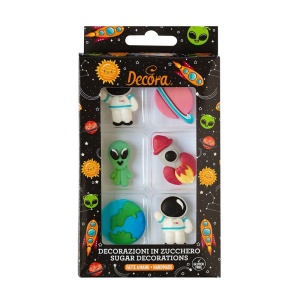 Sugar Decor - Universe Ø 2.6 -5 cm, 5 designs, 6 pcs - Img 1