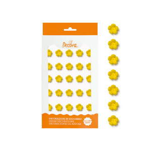 Sugar Decor - Yellow Flowers R 1 cm, 30 pieces