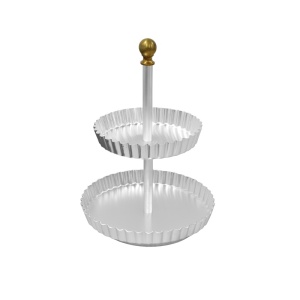 Suport Bufet, Candy Bar COFFEE TIME, Ø 20-16 x H 23 cm, Aluminiu/Bronz - Img 1