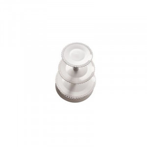 Suport Tort/ Bufet 3 Etaje, Plastic Alb, Ø 25-30-35 x H 8 cm - Img 2