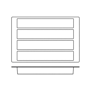 Szilikon Trunchi forma 49,5 x 8 x H 6,3 cm, 4 üreg, 2137 ml (SQ014) - Img 3