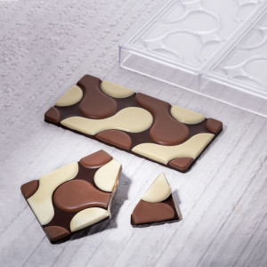 Tablete Ciocolata 15.4 x 7.7 x H 0.8 cm - Matrita policarbonat Puzzle, 3 cavitati, 100 gr - Img 4