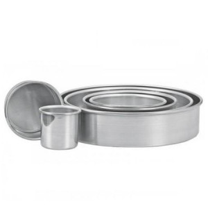 Tava Blat Rotunda Margini Drepte, Ø 25 x H 7.5 cm, Aluminiu Anodizat - Img 2