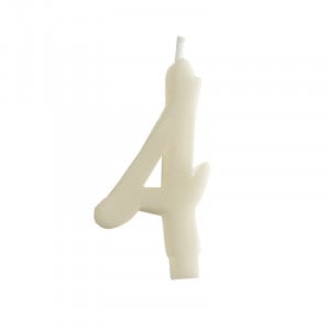 Tortagyertya XL H 12 cm, figura 4, fehér