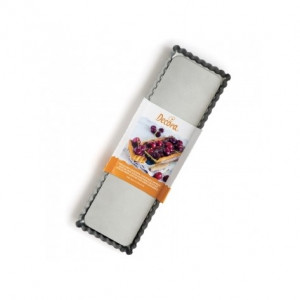 Tortatálca recézett peremmel és levehető aljjal, 35 x 11 x H 2,5 cm, tapadásmentes acélból