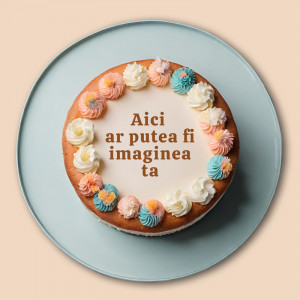 Vafa imprimata Personalizat Model 1 Modelul Tau, Ø 20 cm - Cofetarul Istet - Img 3