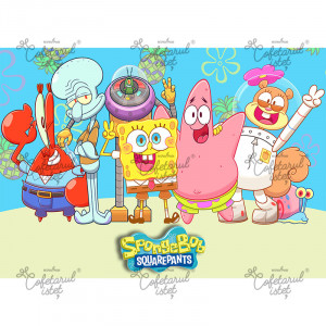Vafa imprimata SpongeBob Model 2, A4 - Cofetarul Istet