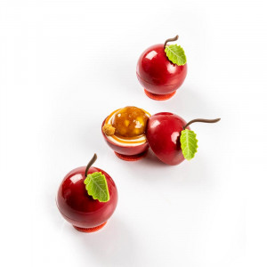Декорации за шоколад Двойни зелени извити листа без E171, 3,3x1,9 cm, 120 gr, 144 бр. - Img 2