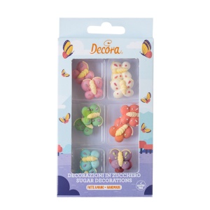 Захарен декор - Пеперуди R 2,5 см, 12 броя - Img 1