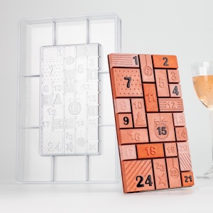 Поликарбонатен калъп Коледно шоколадово блокче 200 г, 17,5 x 27,5 см - Img 3