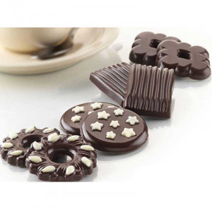 Силиконова закуска Silikomart Biscuit 4,9 x 2,9 x H 6,8 cm, 16,1 ml, 8 кухини (SCG25) - Img 2