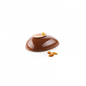 Силиконова форма за торта 3D Half Egg, 14,5 x 10,2 x H 4,6 cm, 2 кухини, 385 ml - Img 1