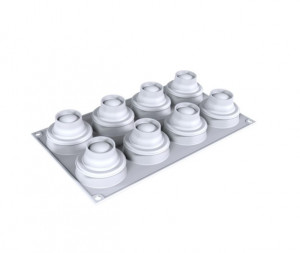Силиконова форма Daisy Daisy Daisy Ø 5,8 x H 4,1 cm, 8 кухини x 62 ml + резец - Img 3