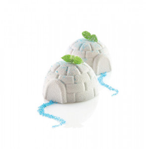 Силиконова форма Igloo Ø 7,6 x H 4,2 cm, 6 кухини x 115 ml - Img 1