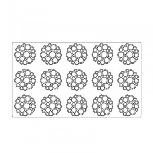 Силиконова форма PavoDecor PavoDecor Кръгове Кръгла форма, 15 кухини Ø 5 x H 0,2 cm, 2,1 ml - Img 4