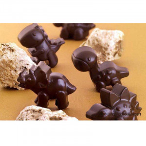 Силиконова форма Praline Silikomart Динозаври 4 x 3,3 x H 1,6 cm, 8 ml, 12 кухини (SCG16) - Img 2