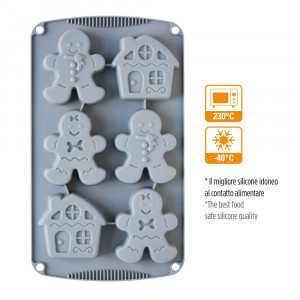 Силиконов коледен калъп Gingerman 2 модела, Casauta, 6 кухини - Img 3